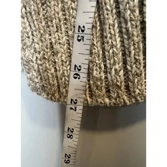 Madewell Cardigan Beige Sweater Chunky Knit Wool Alpaca Oversized Fit Size XXS