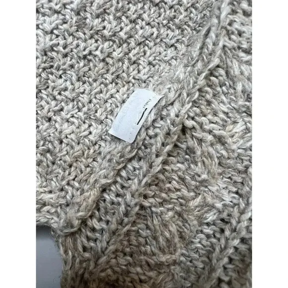 Madewell Cardigan Beige Sweater Chunky Knit Wool Alpaca Oversized Fit Size XXS