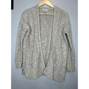 Madewell Cardigan Beige Sweater Chunky Knit Wool Alpaca Oversized Fit Size XXS
