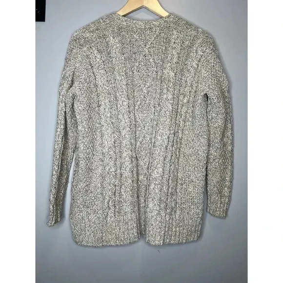 Madewell Cardigan Beige Sweater Chunky Knit Wool Alpaca Oversized Fit Size XXS