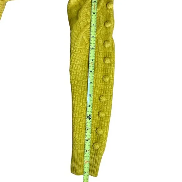 Madewell yellow cable wool sweater | 100% Merino Wool | Size XS