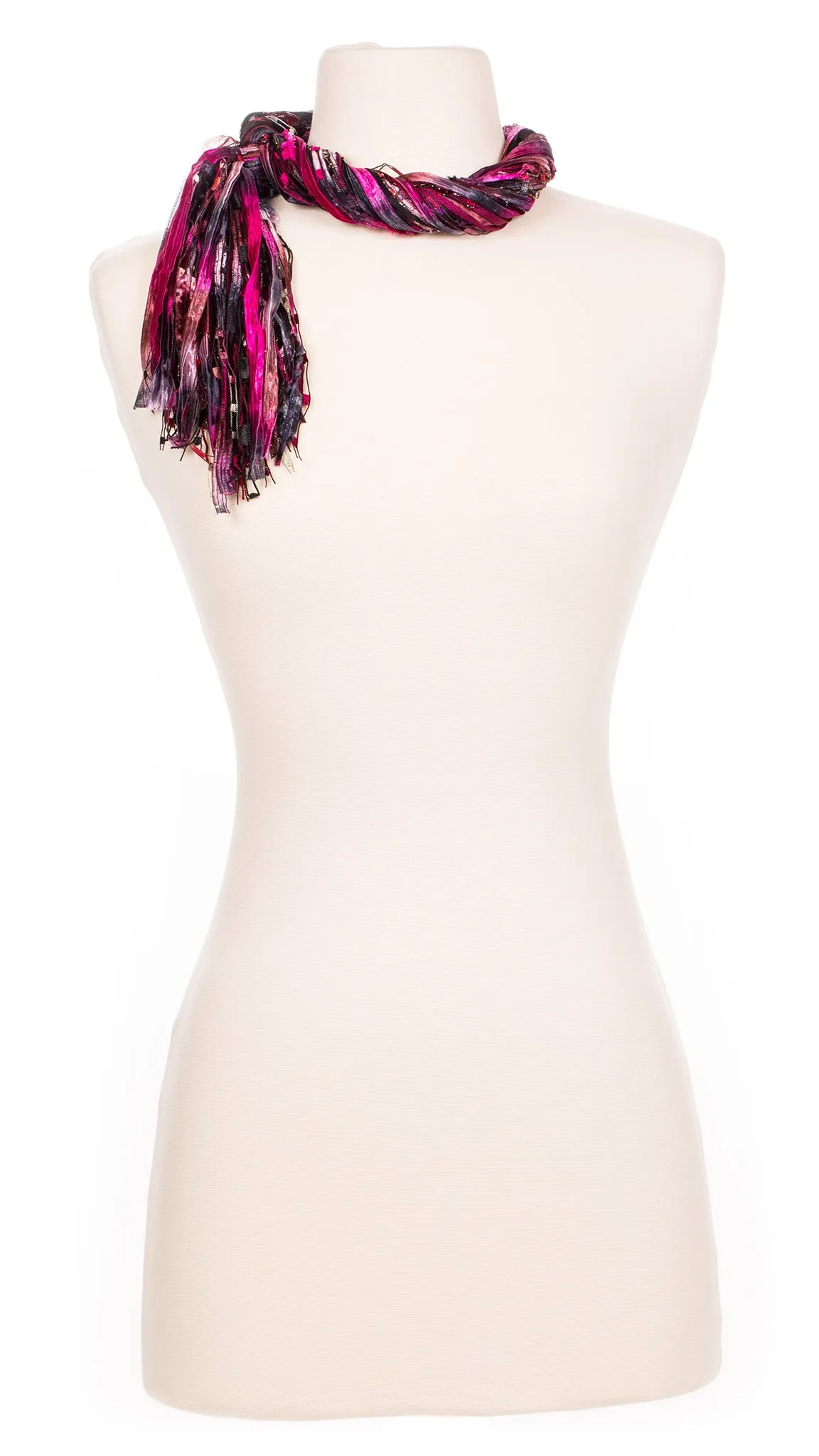 Magenta Greyshade String Scarf