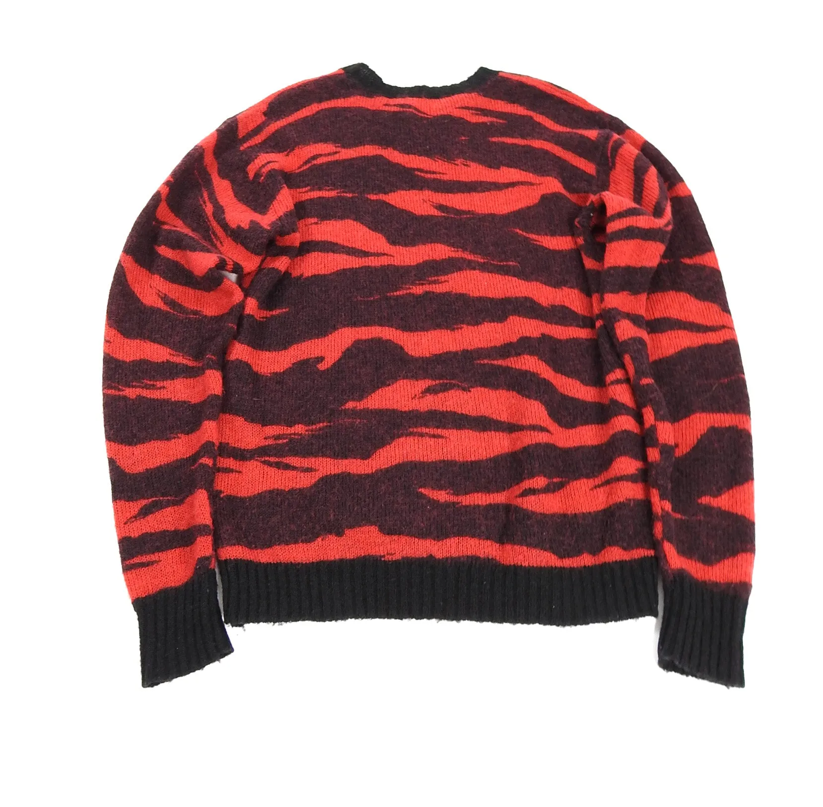 Maharishi Red Tiger Camo Wool Knit Sweater - L