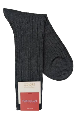 Marcoliani 2740 Extra Fine Merino Ribbed Dress Socks