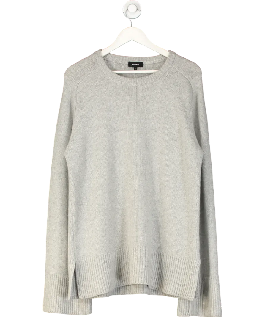 ME EM Grey Merino And Cashmere Blend Sweater UK L