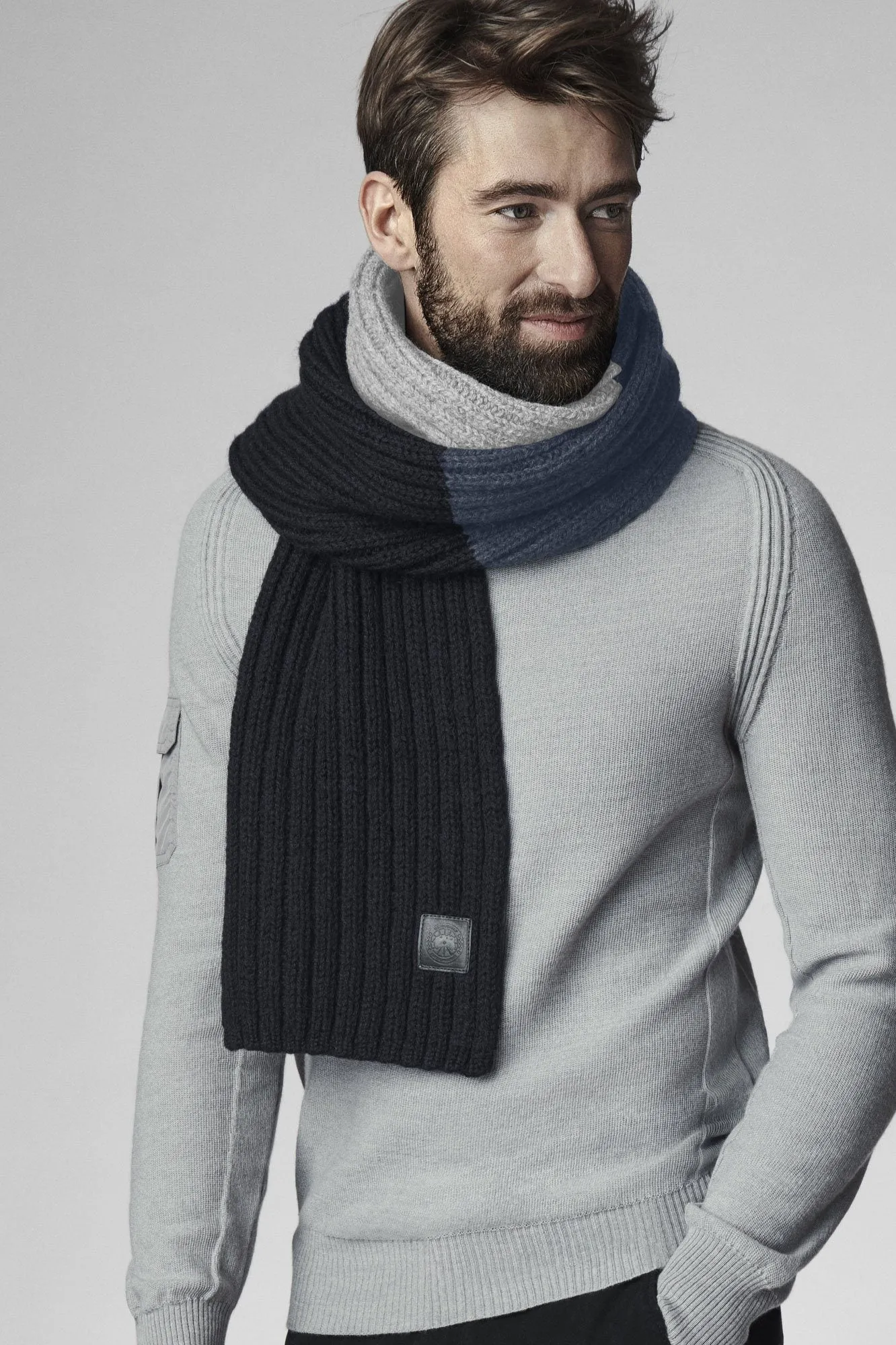 Mens Block Rib Scarf