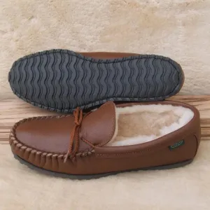 Men's Cushion-Flex Sole Sheepskin Slippers