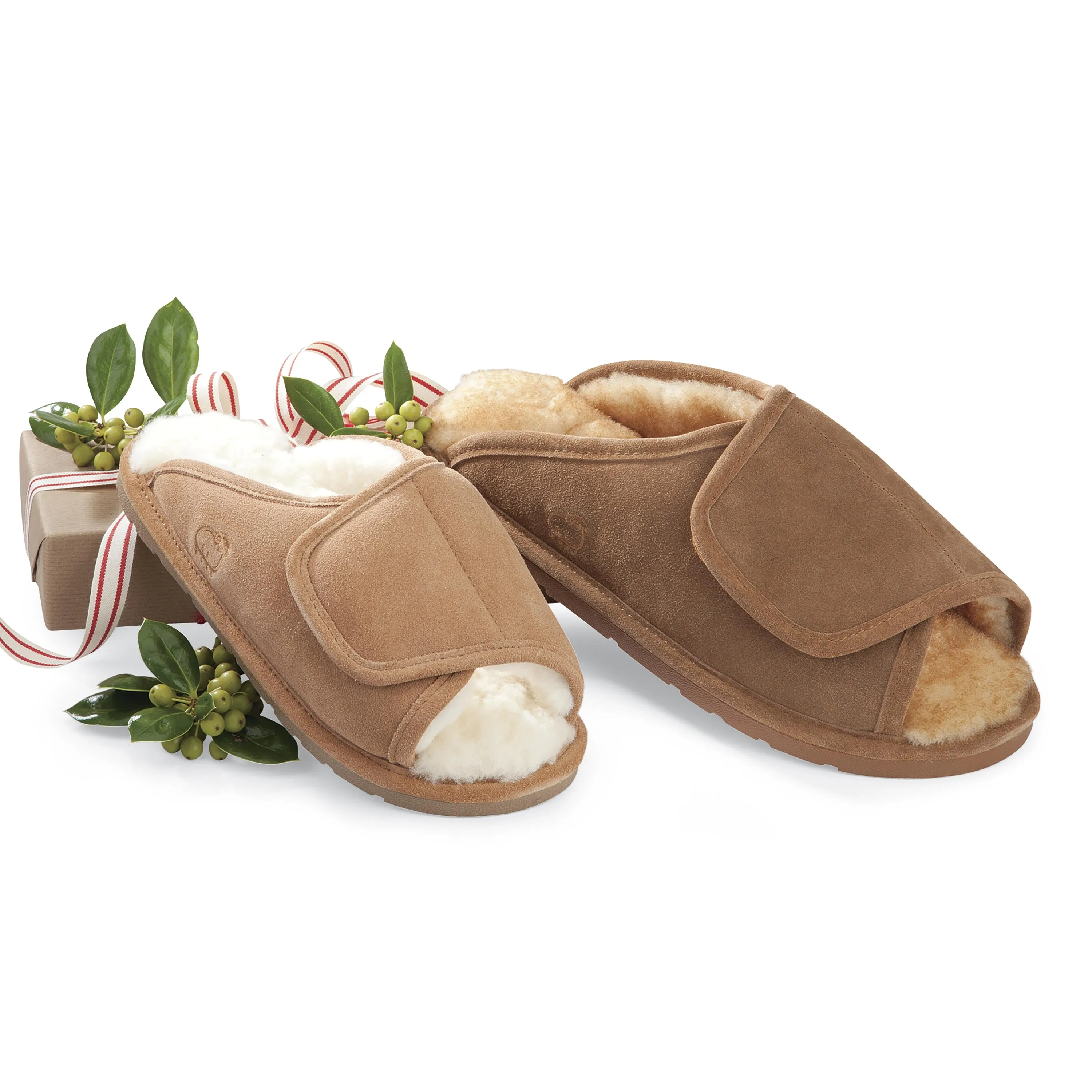 Men's Indoor/Outdoor Sheepskin Side-Wrap Slipper