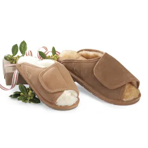 Men's Indoor/Outdoor Sheepskin Side-Wrap Slipper