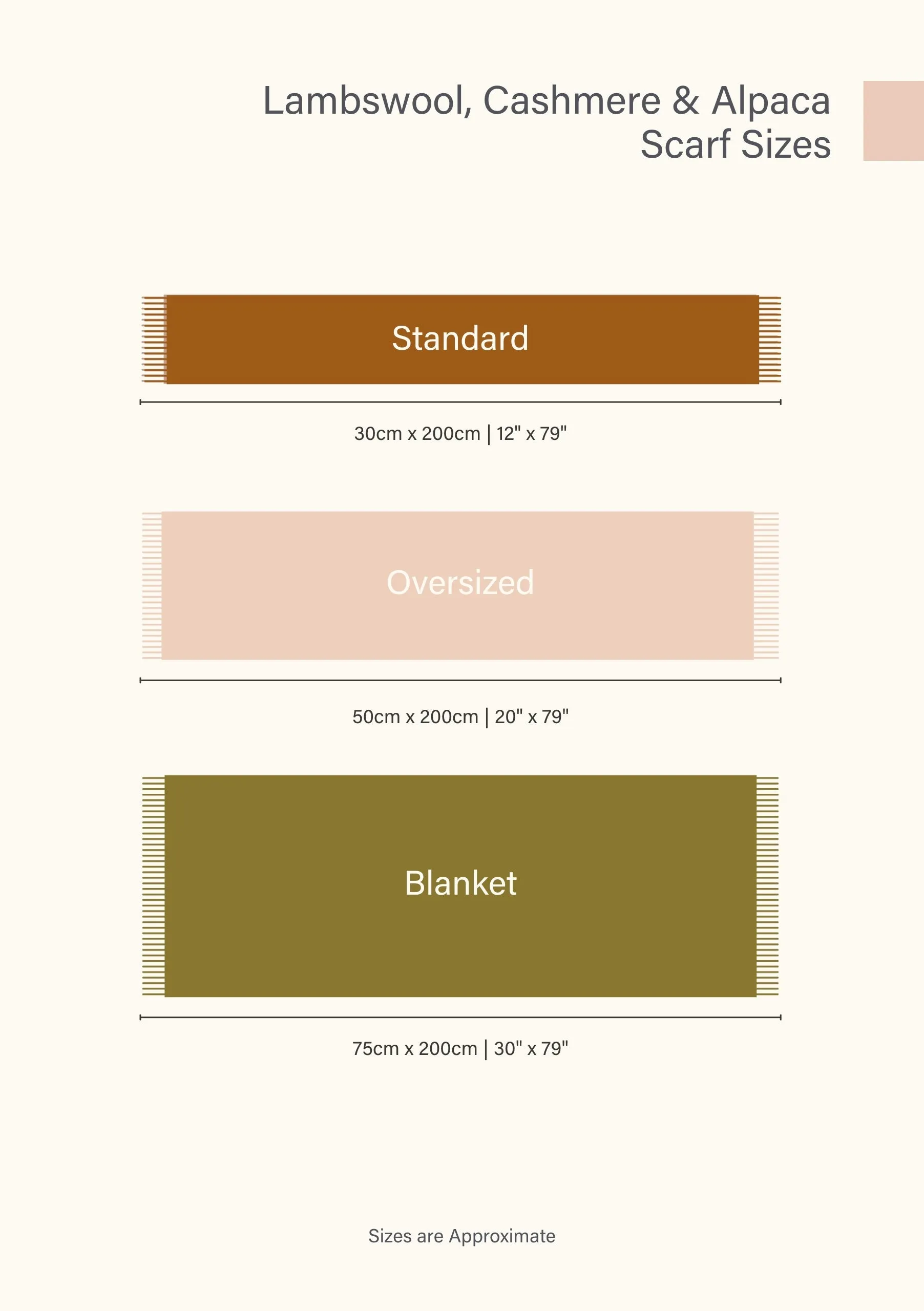 Men's Lambswool Scarf in Camel