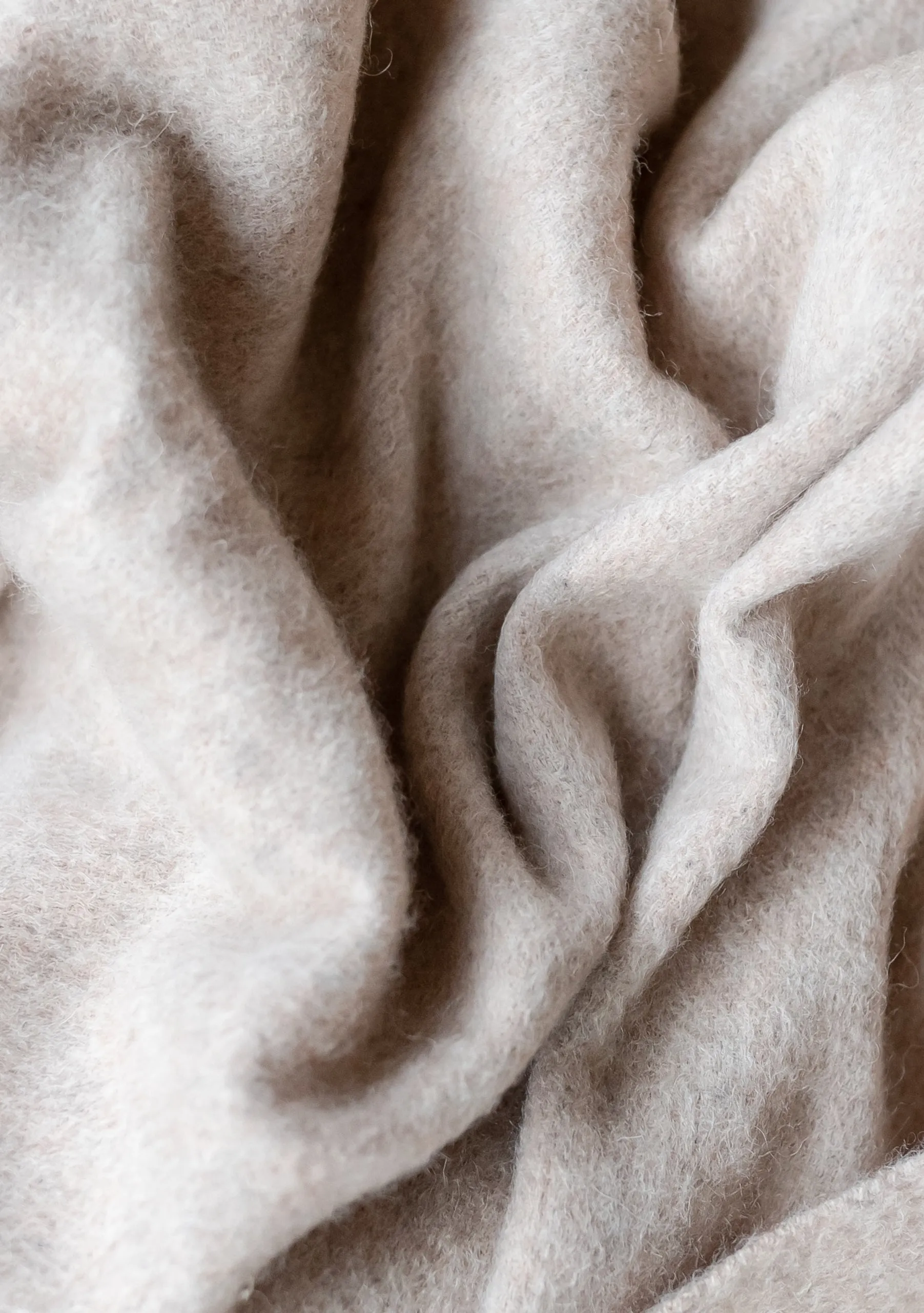 Men's Lambswool Scarf in Oatmeal Melange