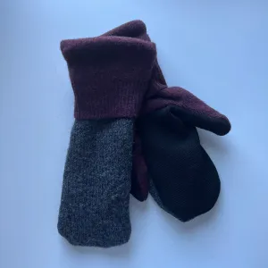 Men's Mittens Grey, Purple & Black | 274