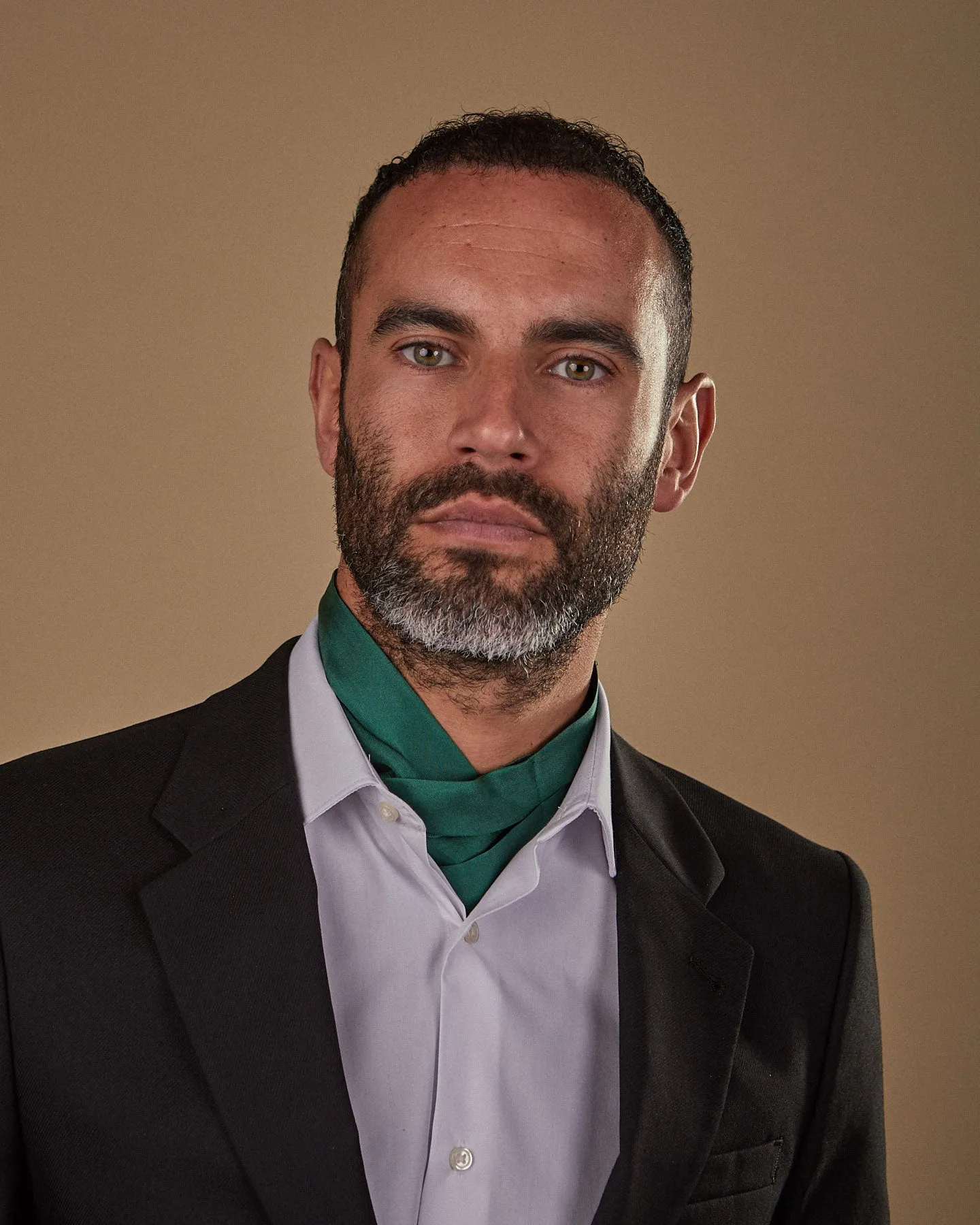 Men's Silk Single Ascot Tie in Green - The Ibiza