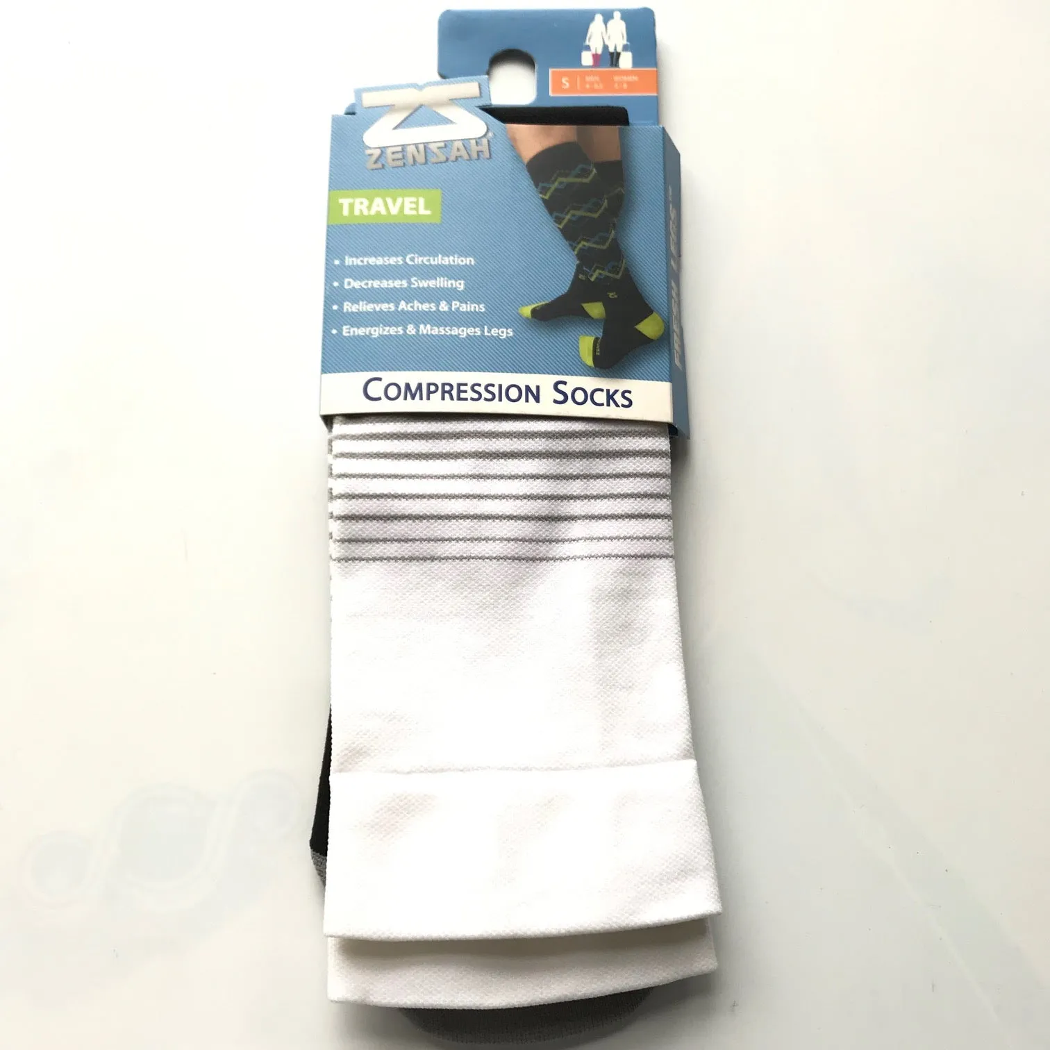Men's Zensah | Classic Stripes Compression Socks | Black/Grey