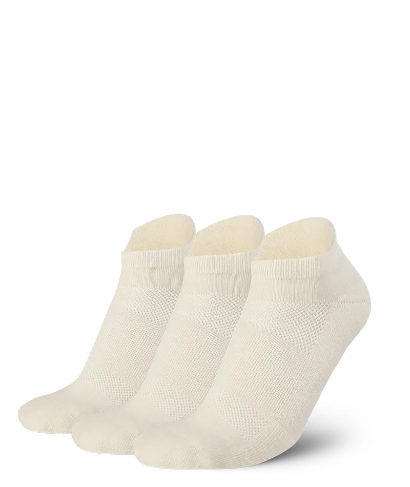 Merino Ankle Socks Off White 3-Pack