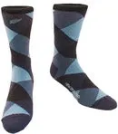 Merino Blue Square NZ Fern Socks