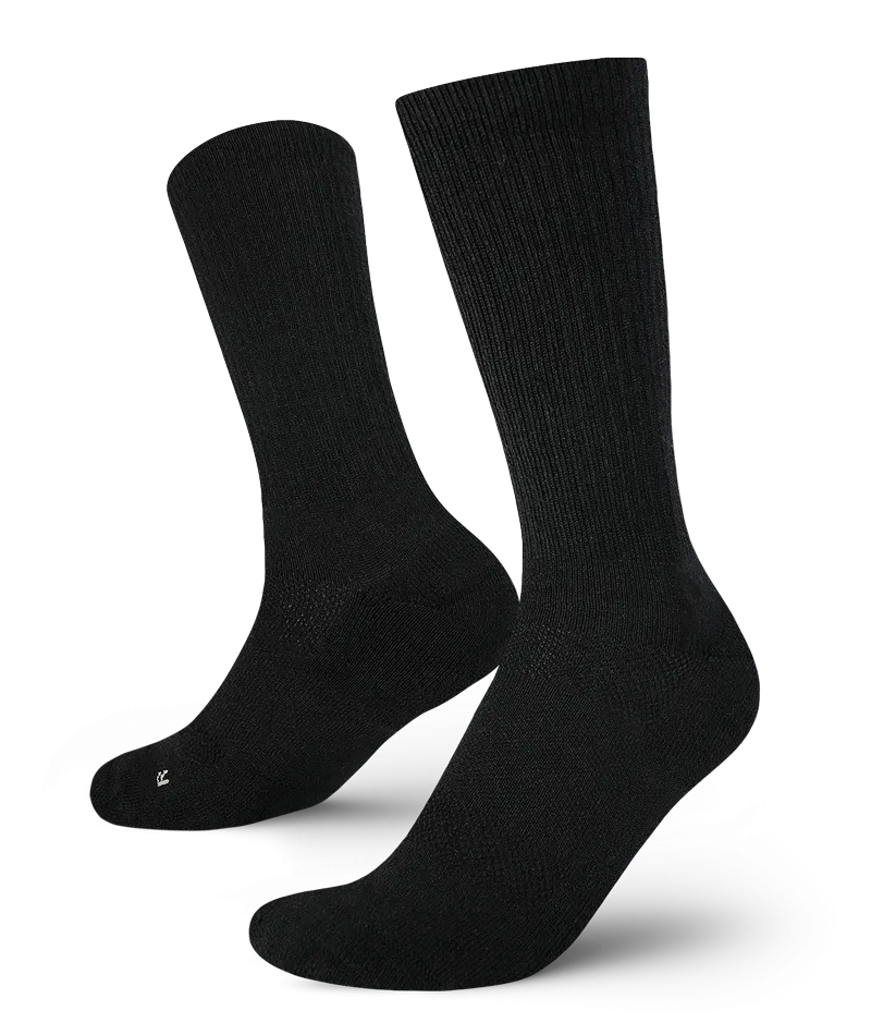 Merino Crew Socks Black