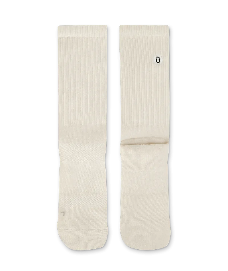 Merino Crew Socks Off White