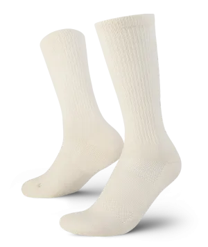 Merino Crew Socks Off White
