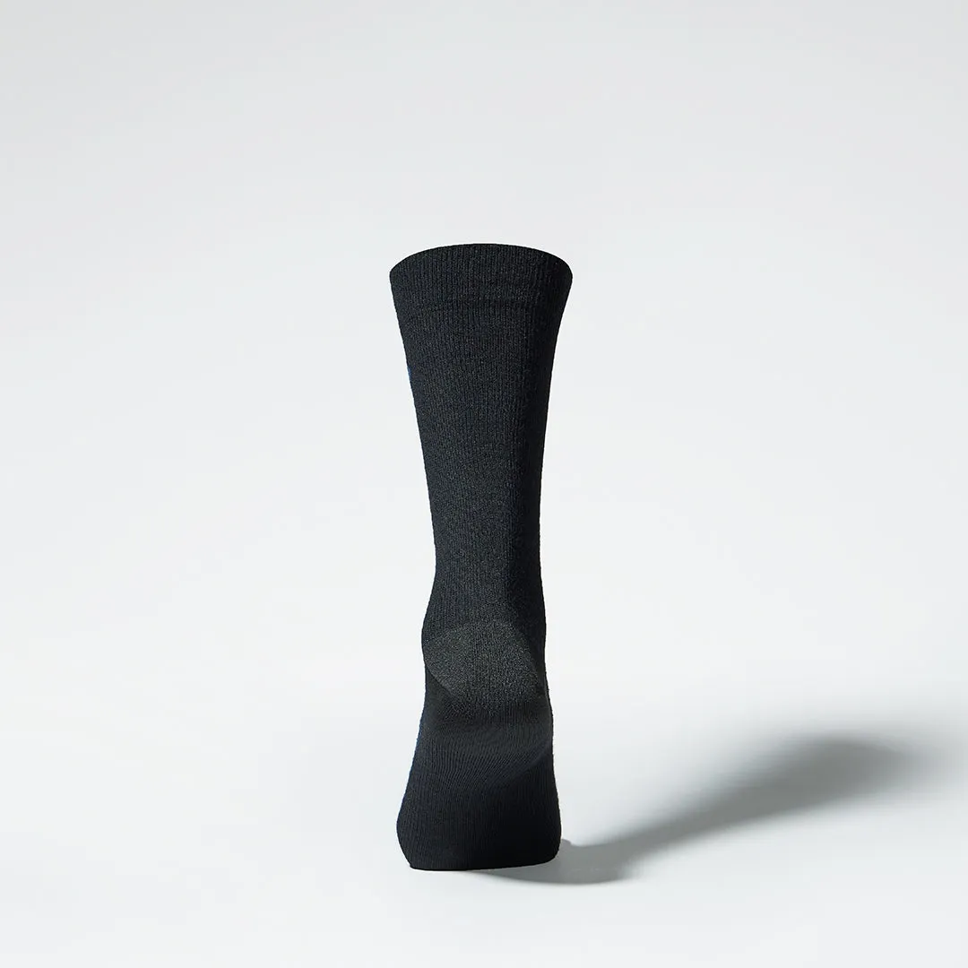 Merino Everyday Mid Calf Socks Men 3-Pack | Black / Blue