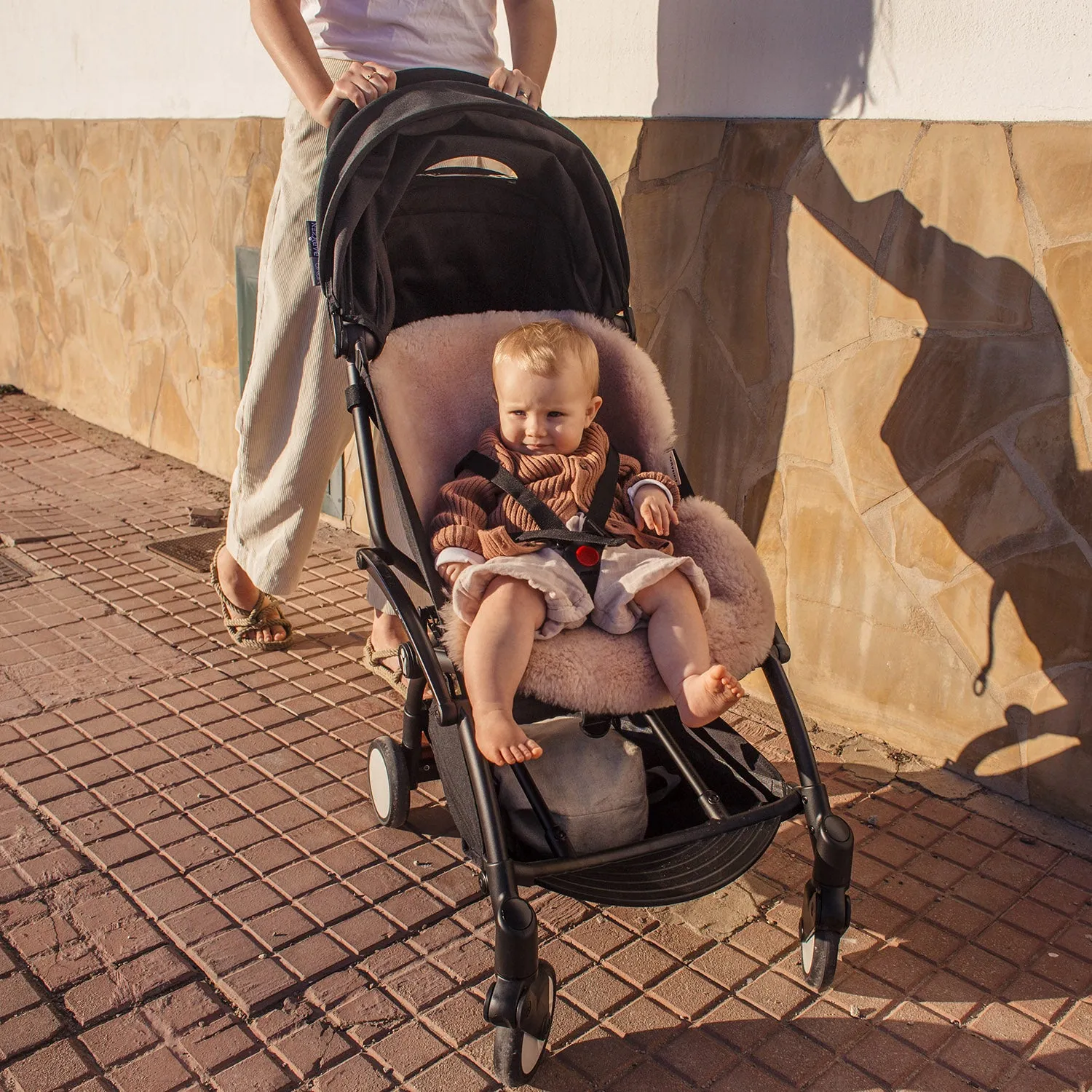 Merino Sheepskin Snuggler / Buggy Liner  - Rose