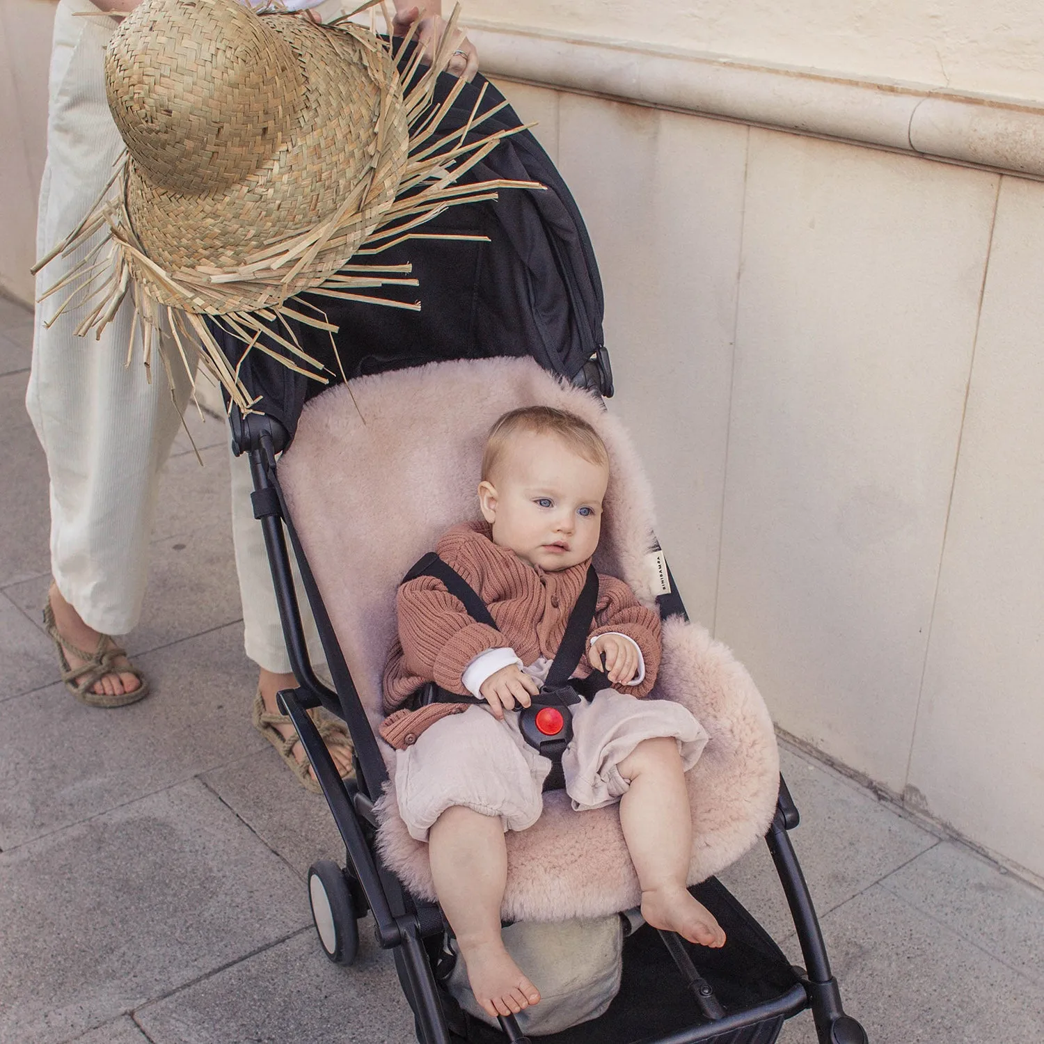 Merino Sheepskin Snuggler / Buggy Liner  - Rose