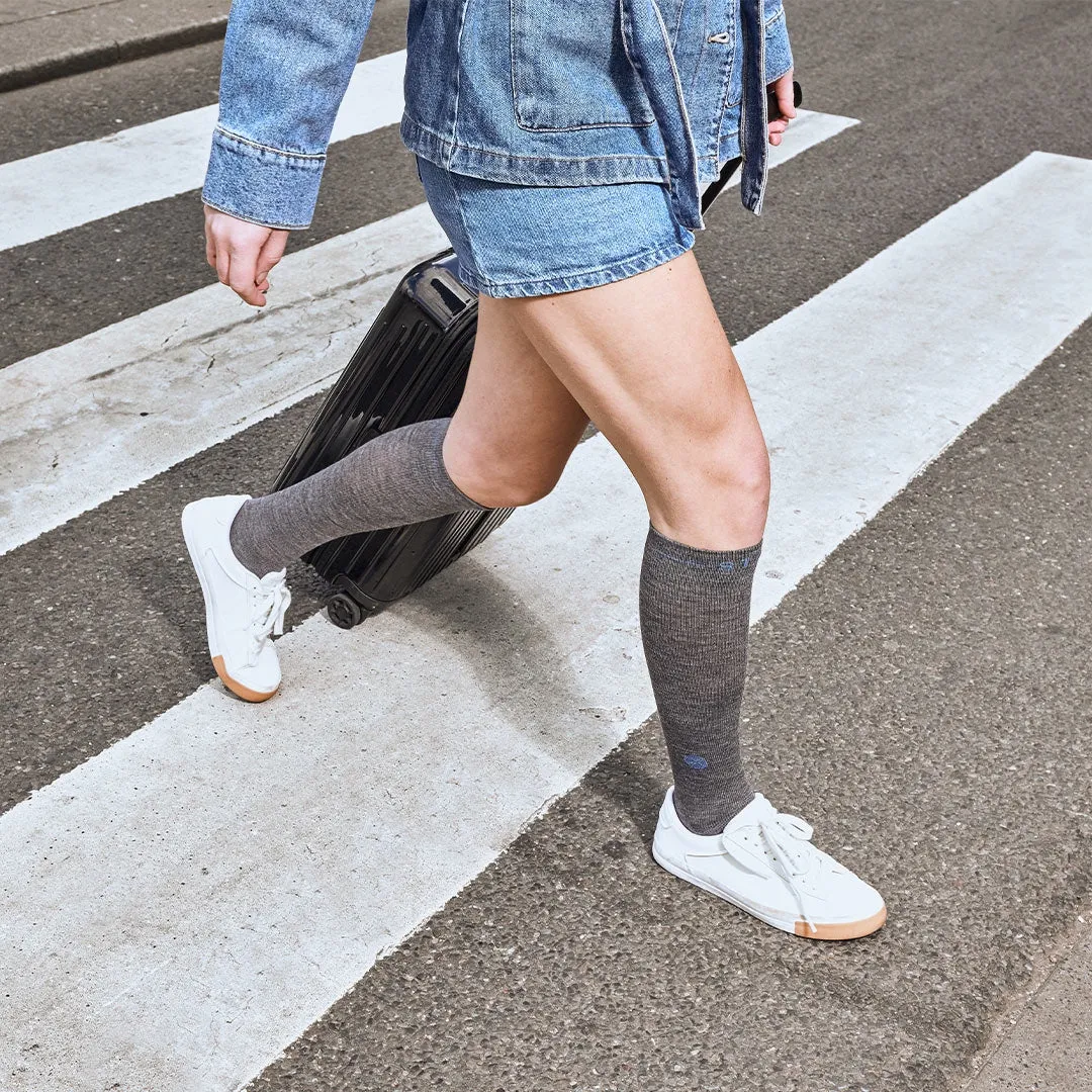 Merino Travel Socks Women | Grey / Blue