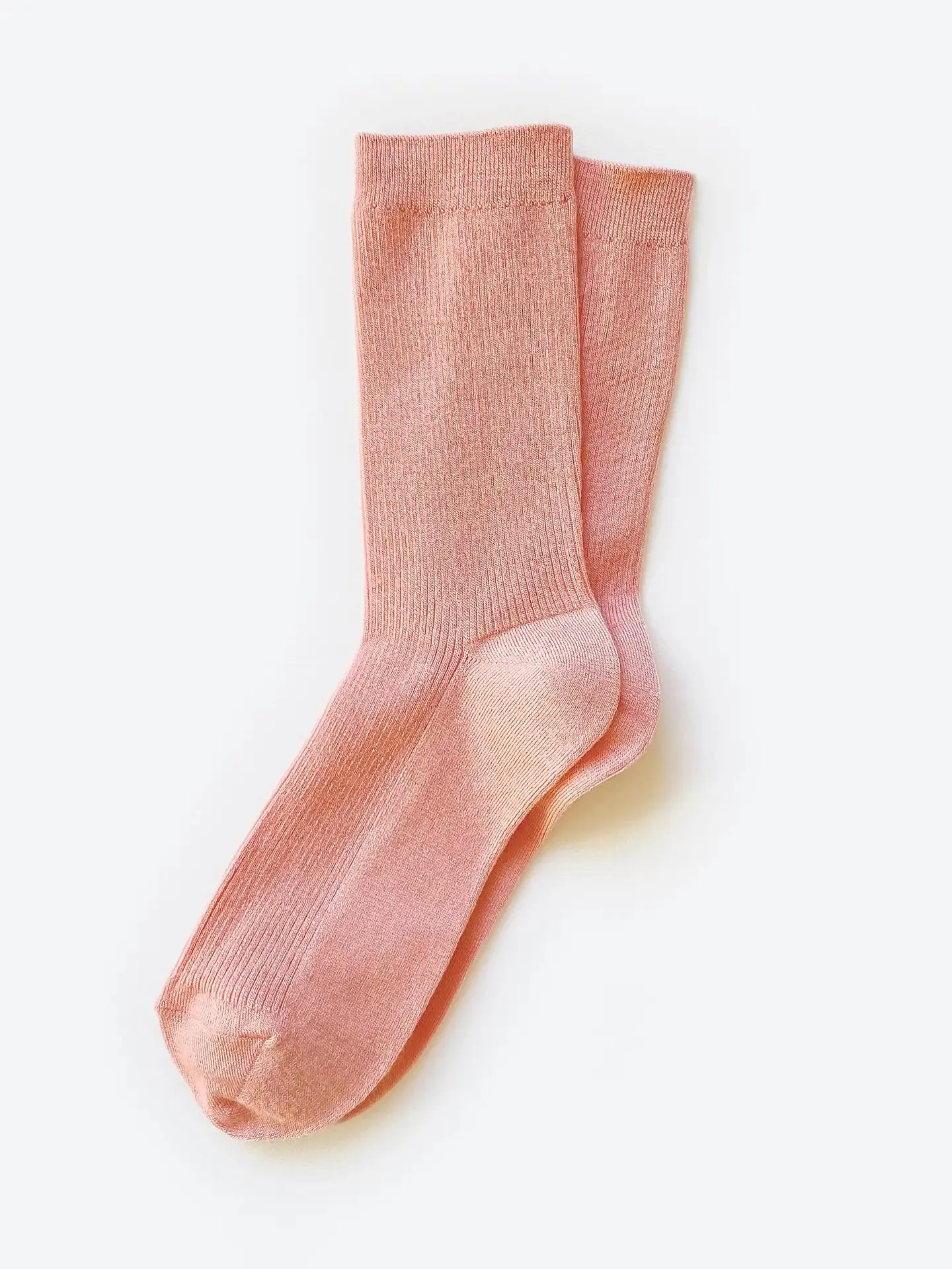 Merino Wool Unisex Crew Socks - Blush