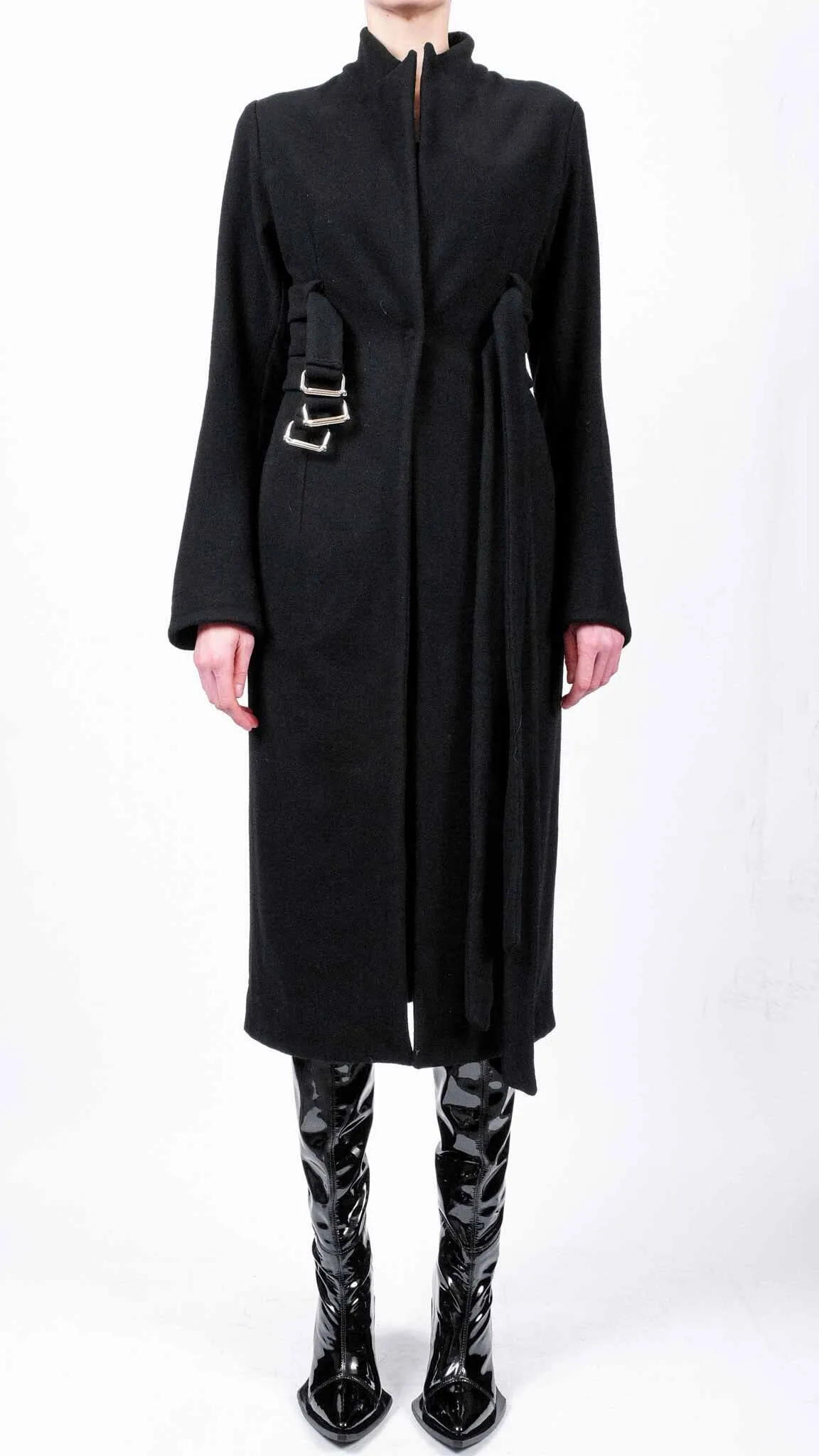Midi Coat with 3 Belts