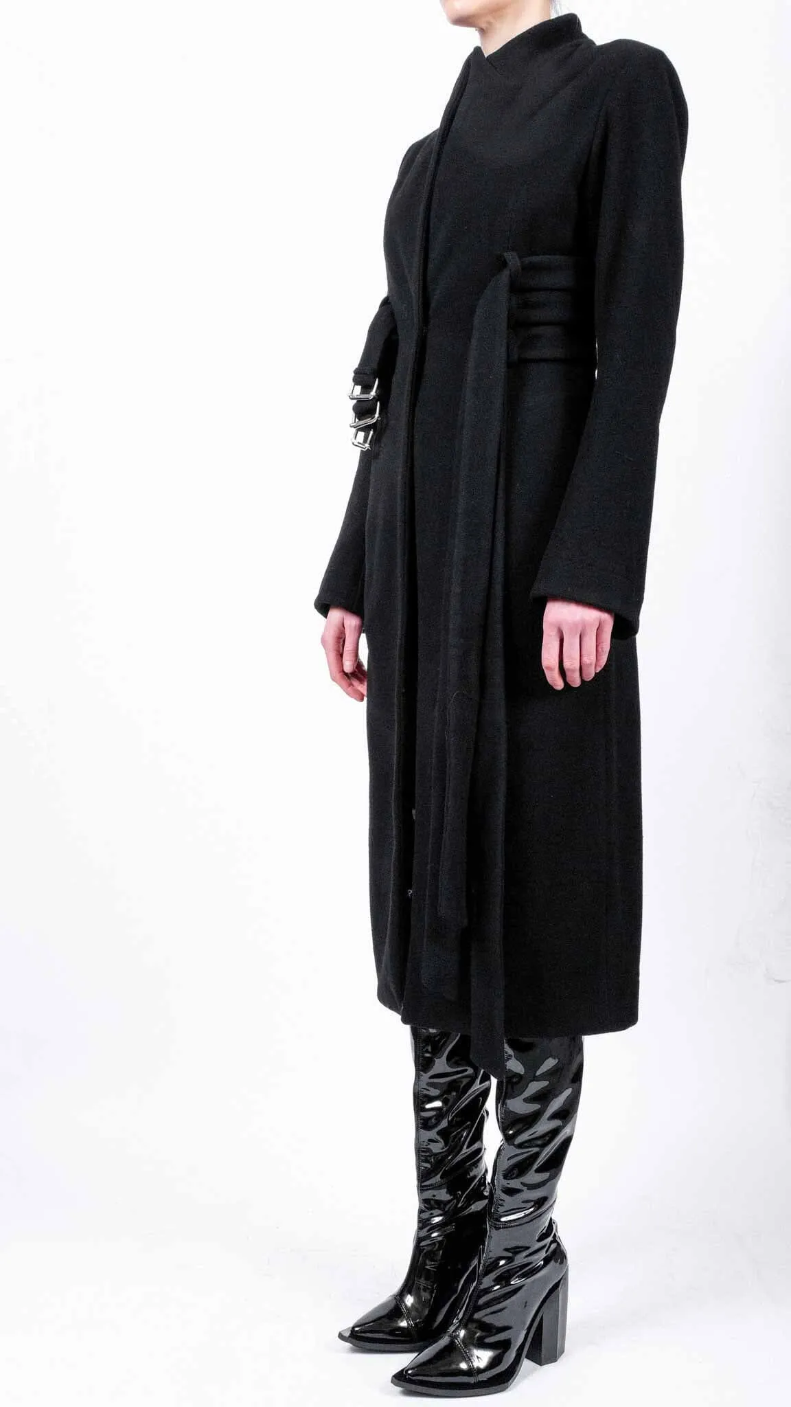 Midi Coat with 3 Belts