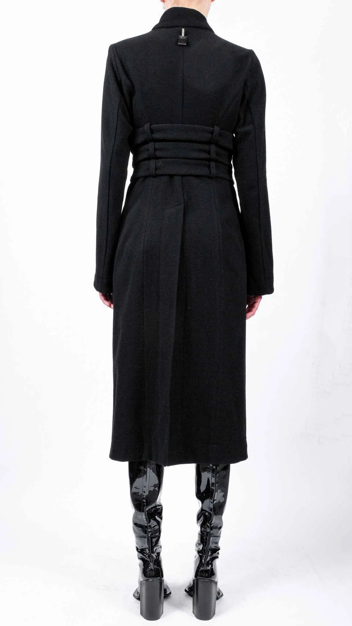 Midi Coat with 3 Belts