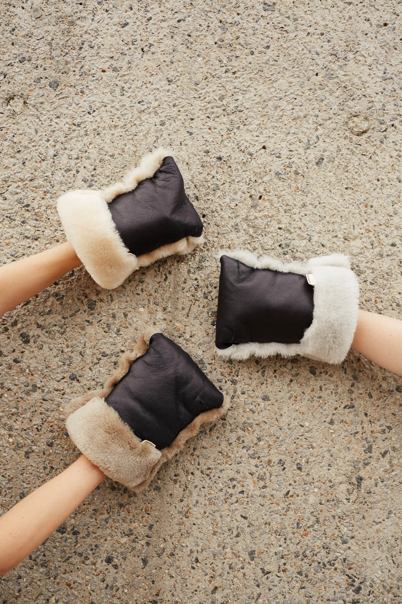 MILK COATED BUGGY MITTENS