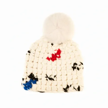 Mischa Lampert Pattern Beanie - Mondrian   Nude