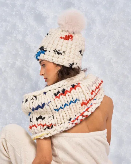 Mischa Lampert Pattern Beanie - Mondrian   Nude