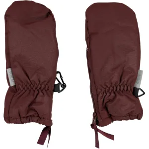 Mittens Zipper Tech - maroon