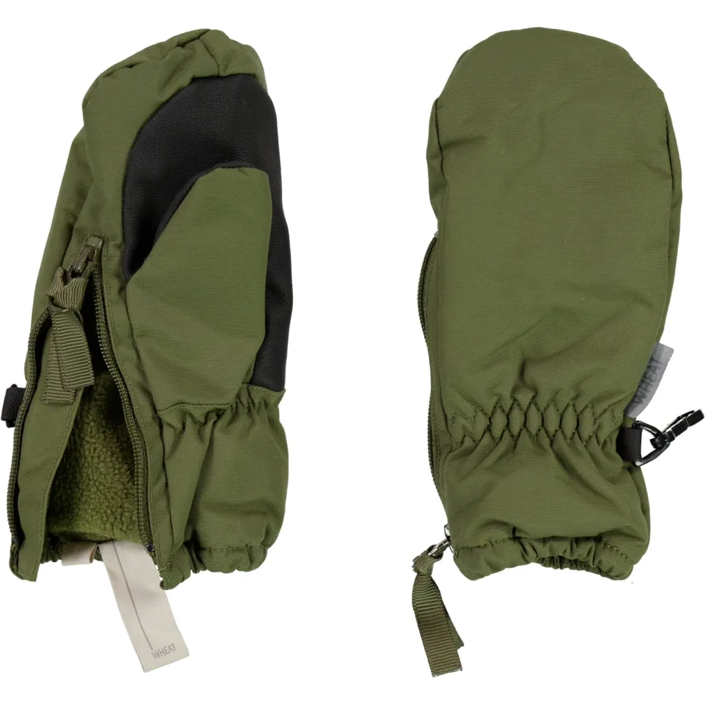 Mittens Zipper Tech - winter moss