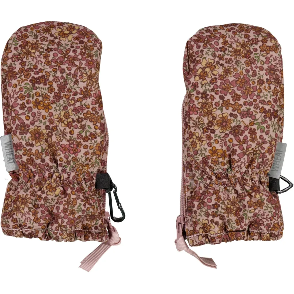 Mittens Zipper Tech - wood rose flowers