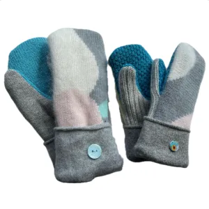 Mommy & Me Mittens - Grey & Blue - 628