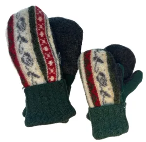 Mommy & Me Mittens - Red & Green - 622