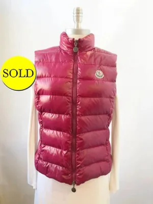 Moncler Ghany Down Vest Size S