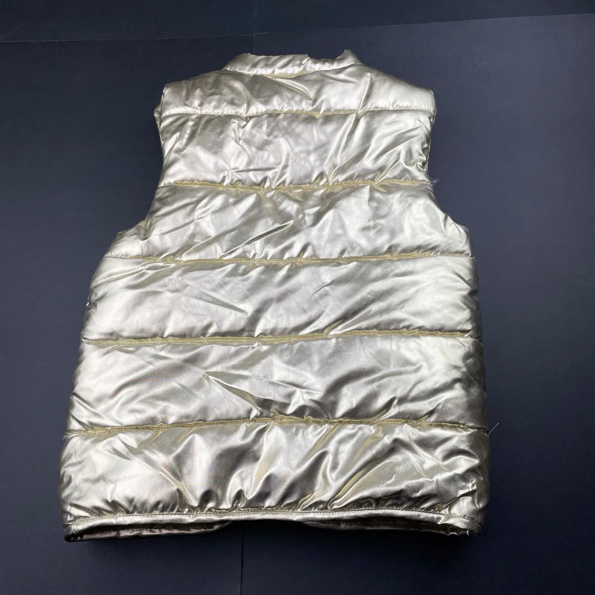 Mooks gold puffer vest / sleeveless jacket, size 6, Pre-loved