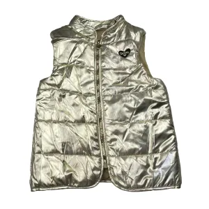 Mooks gold puffer vest / sleeveless jacket, size 7, Pre-loved