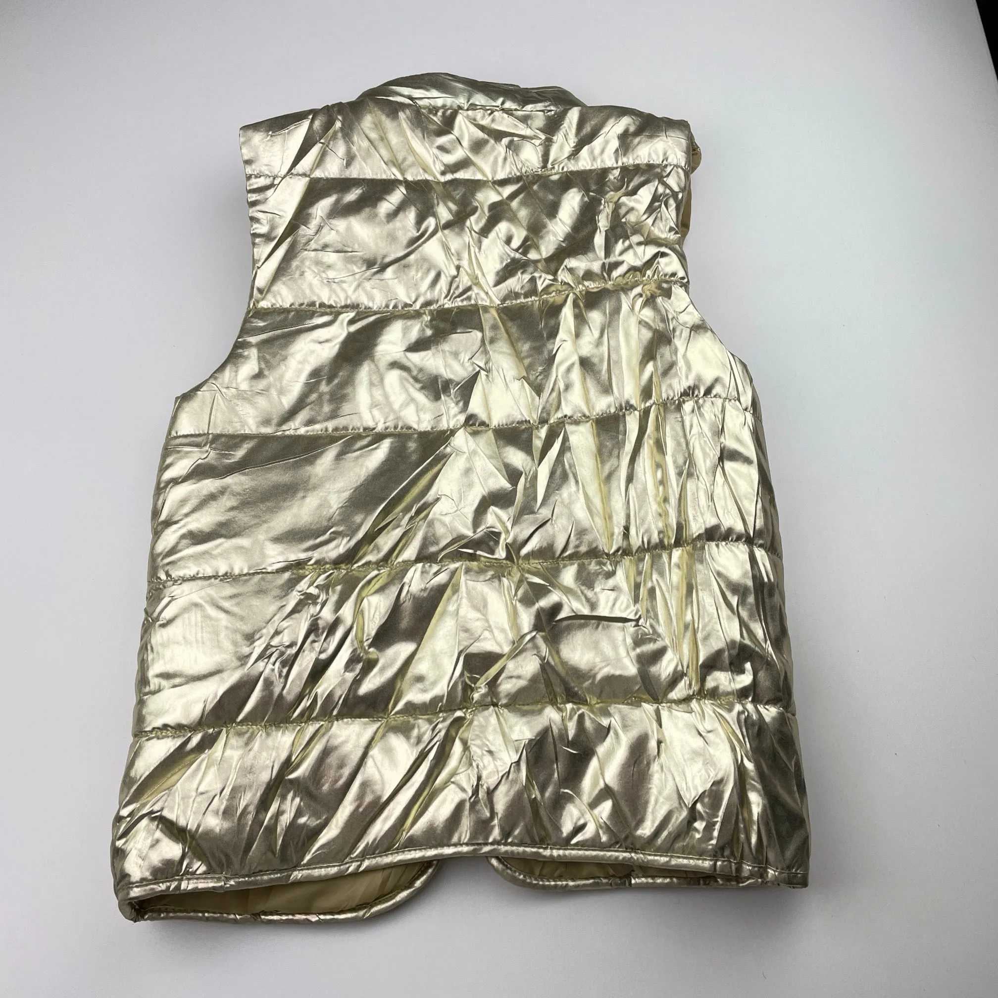 Mooks gold puffer vest / sleeveless jacket, size 7, Pre-loved