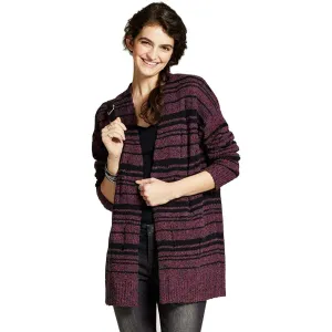 Mossimo Women's Destructed Cardigan Sweater Purple Large