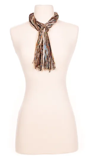 Multi Natural Earth Hues String Scarf