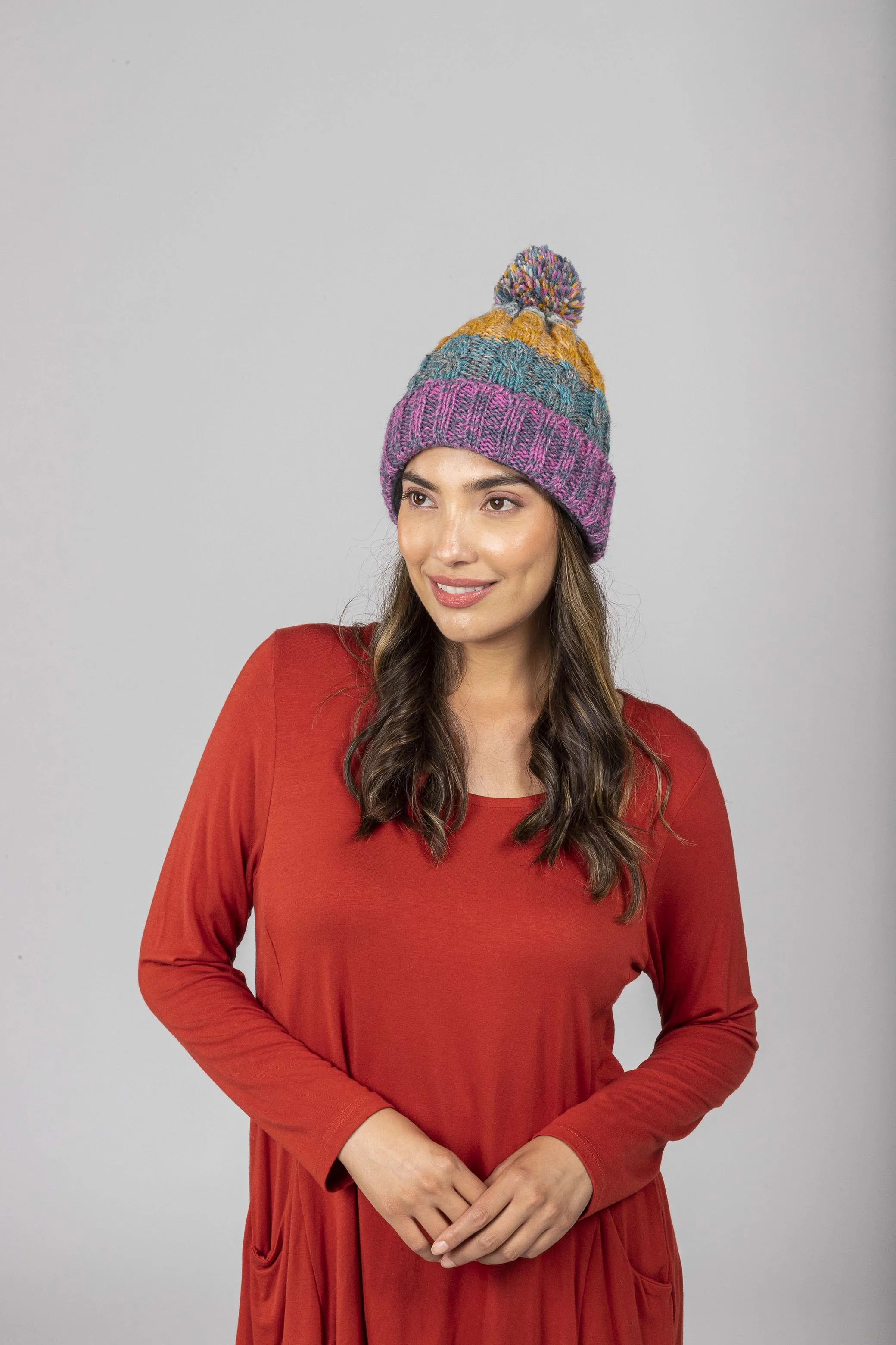 Multi Pom Pom Hat