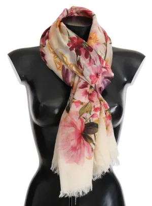 Multicolor Floral Cashmere Scarf