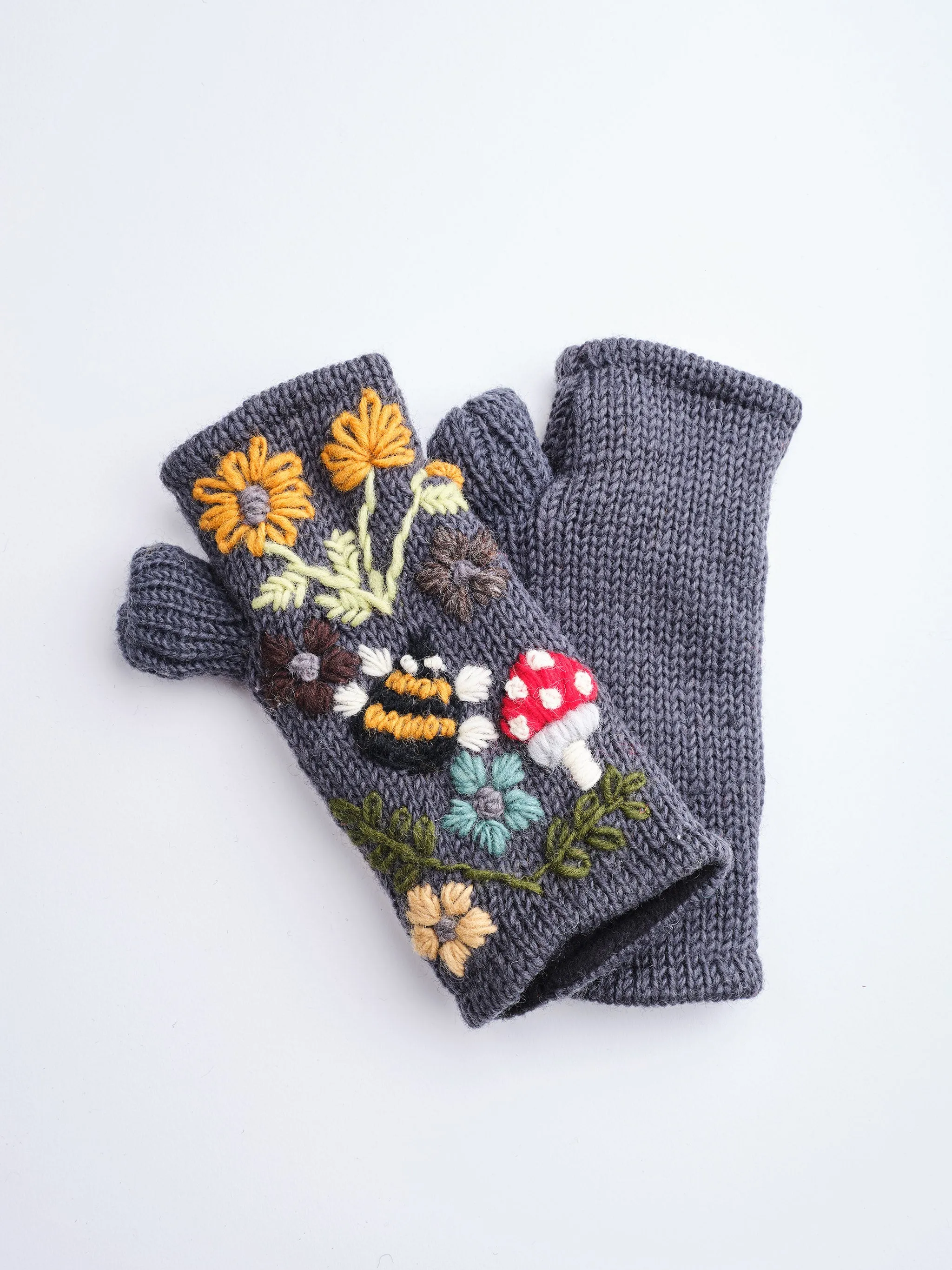 Mushroom Wool Beanie Set