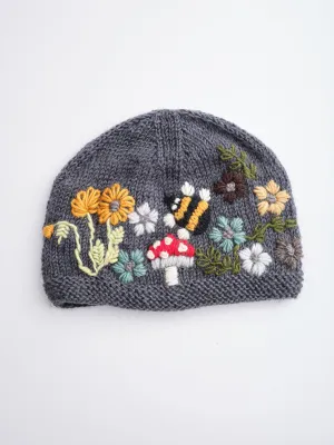 Mushroom Wool Beanie Set