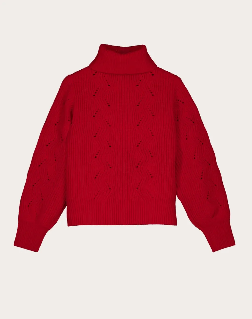 Nancybird | Cara Roll Neck Knit | Red
